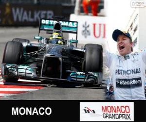 Puzzle Νίκο Ρόζμπεργκ γιορτάζει τη νίκη του στο Grand Prix του Μονακό 2013